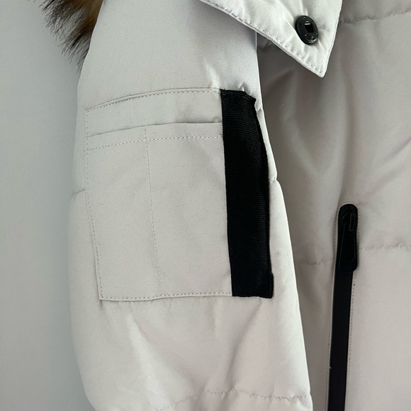 Noize “Addie” Puffer Coat in Snow, off white, faux fur hood winter coat, size M - Picture 12 of 16